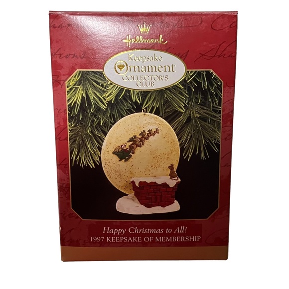 Hallmark Keepsake Ornament Collector's Club 1997 Happy Christmas To All - Picture 1 of 6